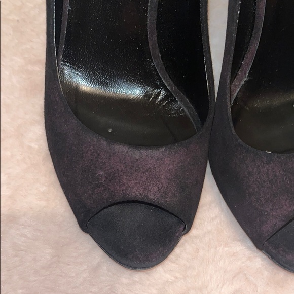 Gucci Black and Purple Suede Heels - Picture 2 of 12